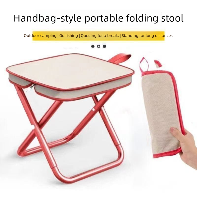 Piccola sedia da viaggio portatile ultraleggera da campeggio, da pesca, in stile borsa, sgabello pieghevole per fare la coda_voghion.com