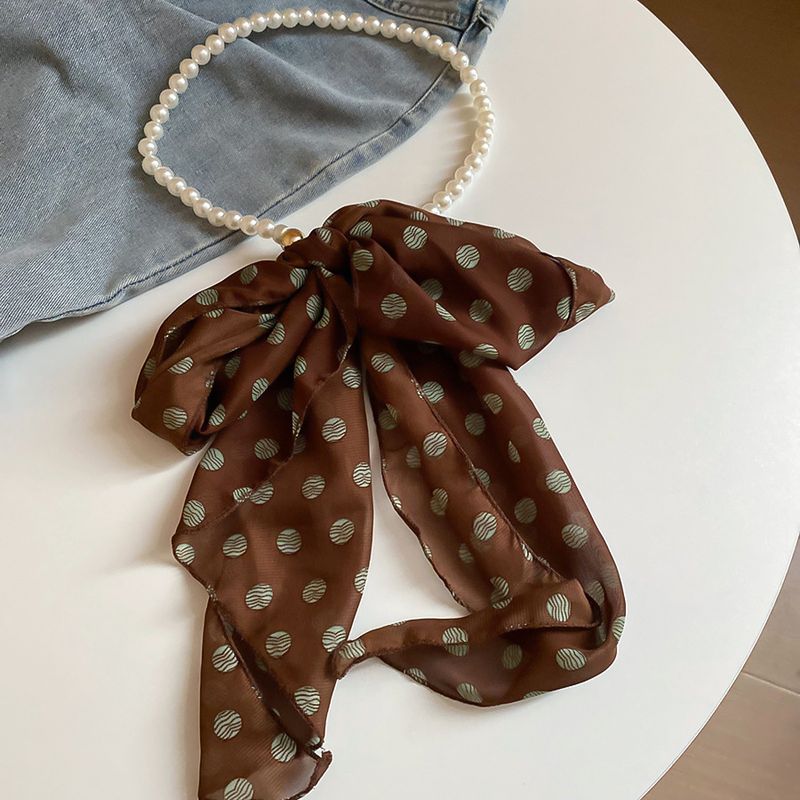 Nuova collana di perle lunghe, nicchia femminile, sensazione di alta qualità, sciarpa con stampa leopardata, nastro, nuova sciarpa alla moda e versatile_voghion.com