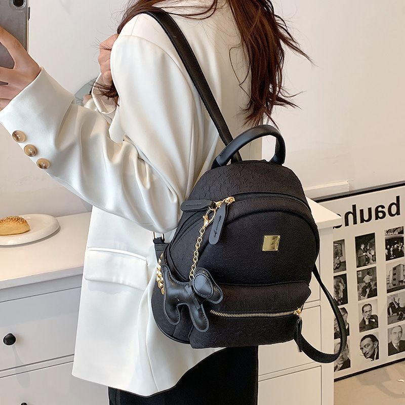 Zaino pieghevole Six Ding con ciondolo, Niche Travel, zaino leggero, borsa multifunzionale da donna alla moda e versatile_voghion.com