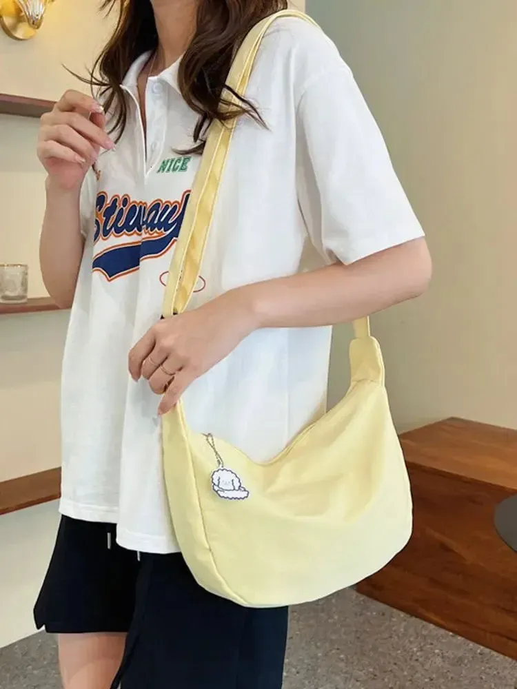 Borsa a tracolla in tela da donna con cerniera, grande capacità, da viaggio, sportiva, a tracolla 250408l_voghion.com