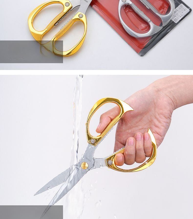 Original Japanese Household Stainless Steel Tailor Fabric Paper Kitchen Heavy Duty Chicken Duck Bone Scissors_voghion.com