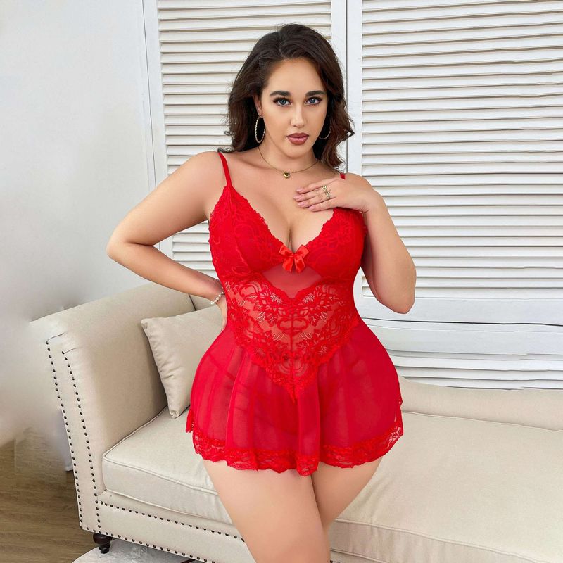 99 Plus Size Lace Camisole Fat And Sexy Lingerie, New Perspective Skirt Set, 7355_voghion.com