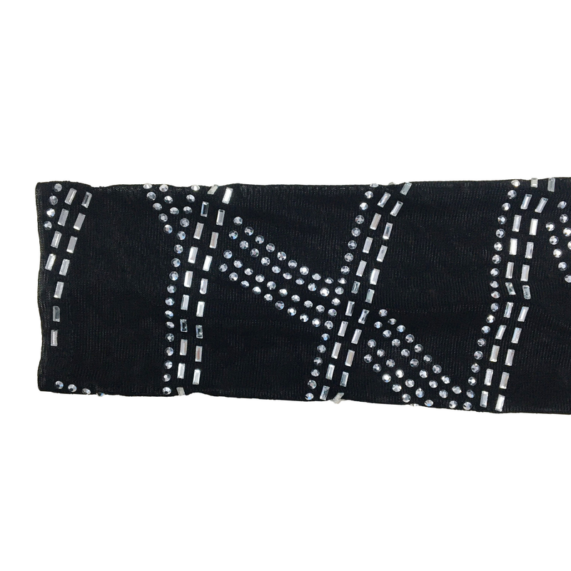 Set di due pezzi di pantaloni a maniche lunghe a maniche lunghe con diamanti caldi in maglia tinta unita da donna_voghion.com