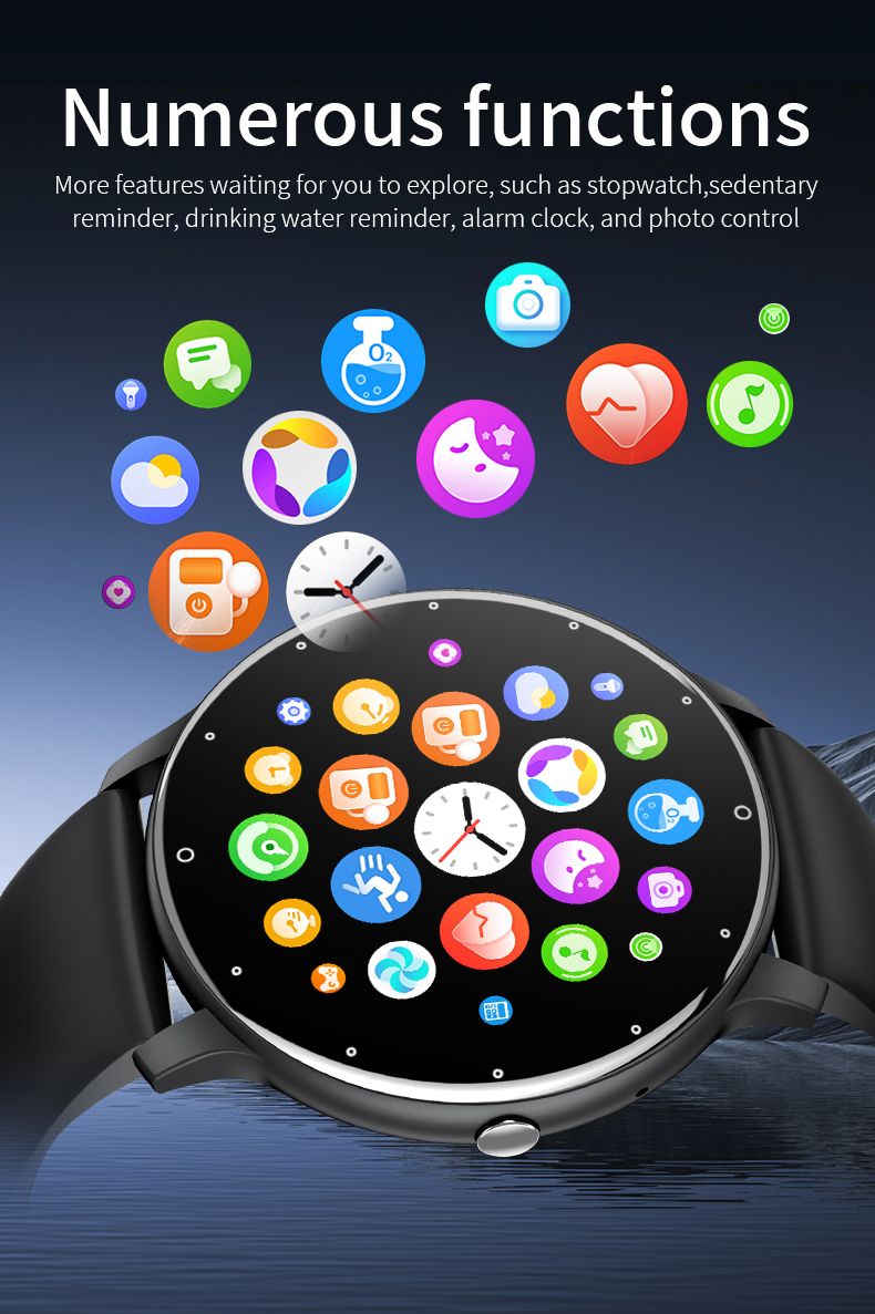 2025 Smart Frauen Voller Touchscreen Sport Fiess Uhr Mann Wasserdicht Bluetooth Anruf Für Android IOS Smartwatch Männer_voghion.com