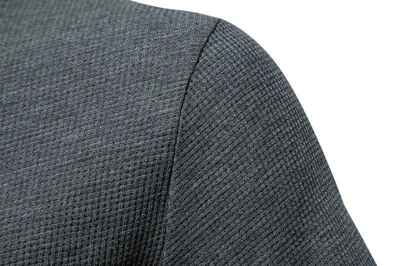 Summer New European Size Solid Color Small V-neck Pocket Panel Men's Short Sleeved T-shirt_voghion.com