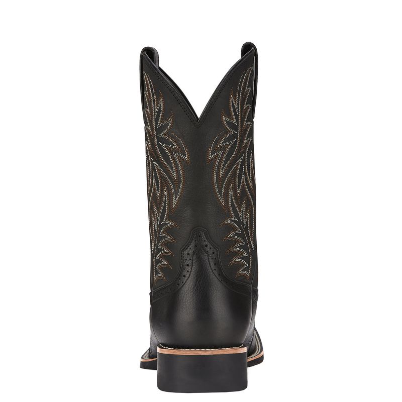 Oberschenkelhohe, bestickte Vintage-Cowboystiefel mit Patchwork-Muster und breiter Spitze_voghion.com