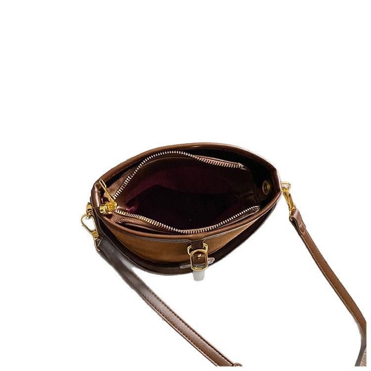 Borsa a secchiello in pelle scamosciata smerigliata per donna, nuova borsa a mano di alta qualità, borsa a tracolla casual, 2025_voghion.com