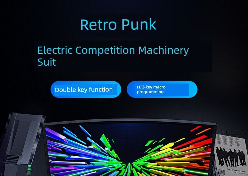 X60 Steam Transparent Punk Retro Nical Key Mouse Suit Gaming Male Titanium Alloy Keyboard With Knob_voghion.com
