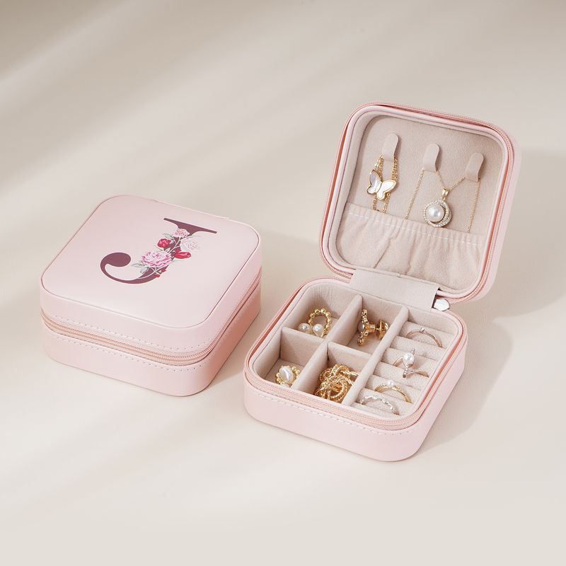 Ins Portable English Letter Collana Orecchini Gioielli Contenitore Perline Scatola_voghion.com