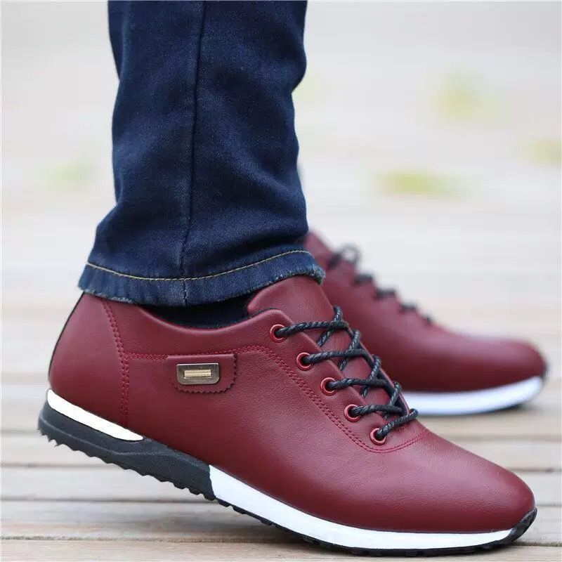 Unschlagbare Qualität Frühling Koreanische Version, lässige wasserdichte Sport atmungsaktive Board junge Lederschuhe, Herrenschuhe_voghion.com