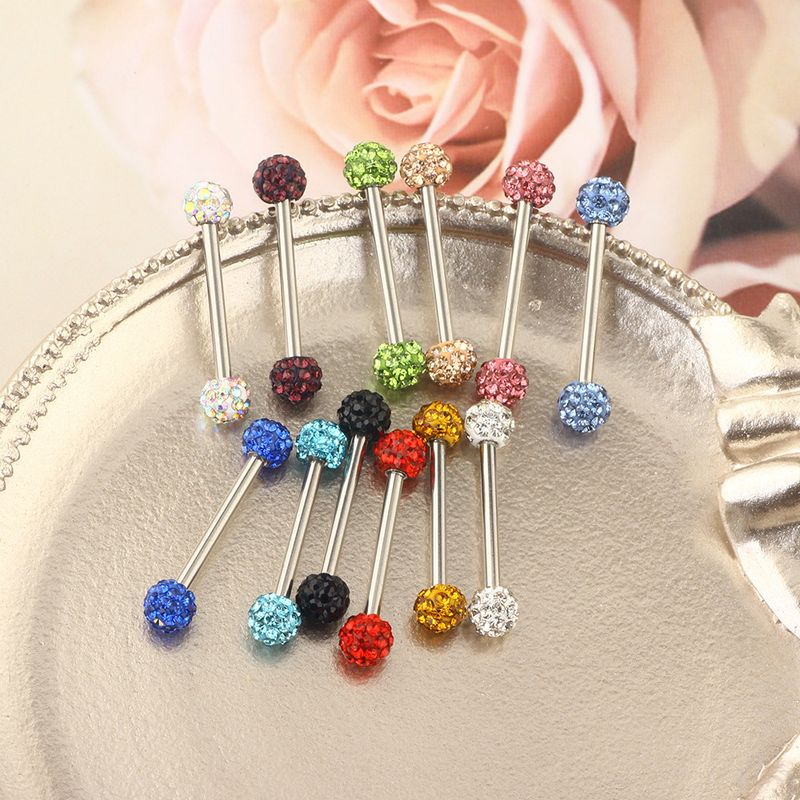 5mm Dia Ball Zunge Damen Ring Nippel Nagel Piercing Schmuck_voghion.com