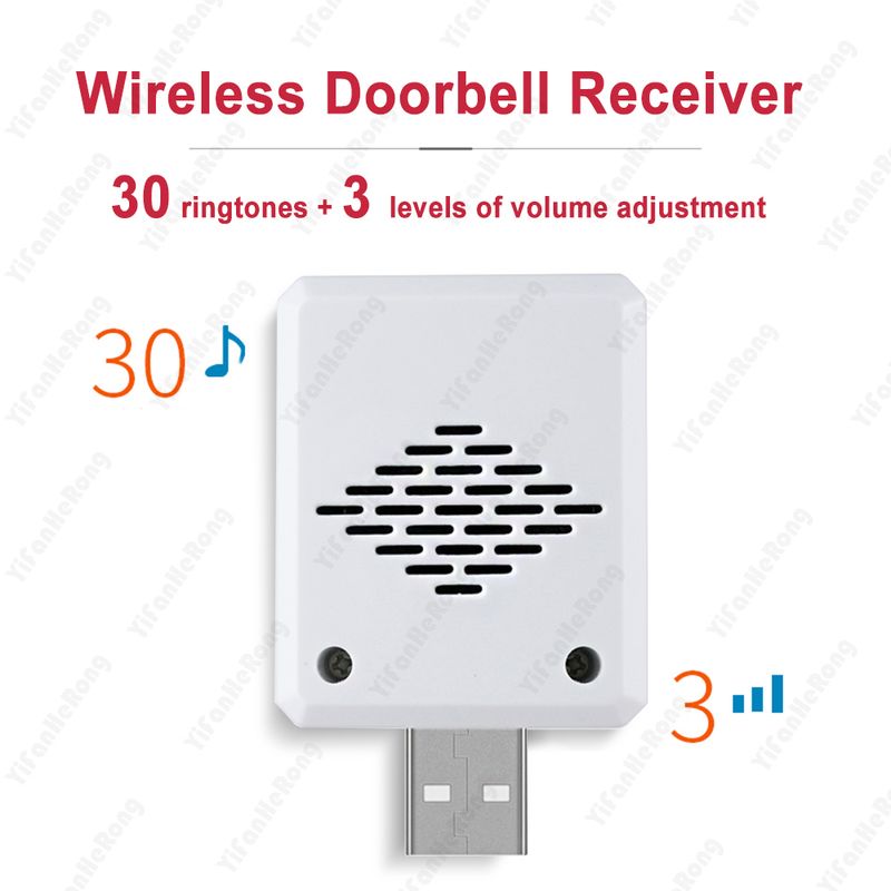 Wireless Bell For Home Welcome 30 Musics Smart USB Outdoor Night Doorbell Receiver 150M Signal Can Be Placed Anywhere_voghion.com