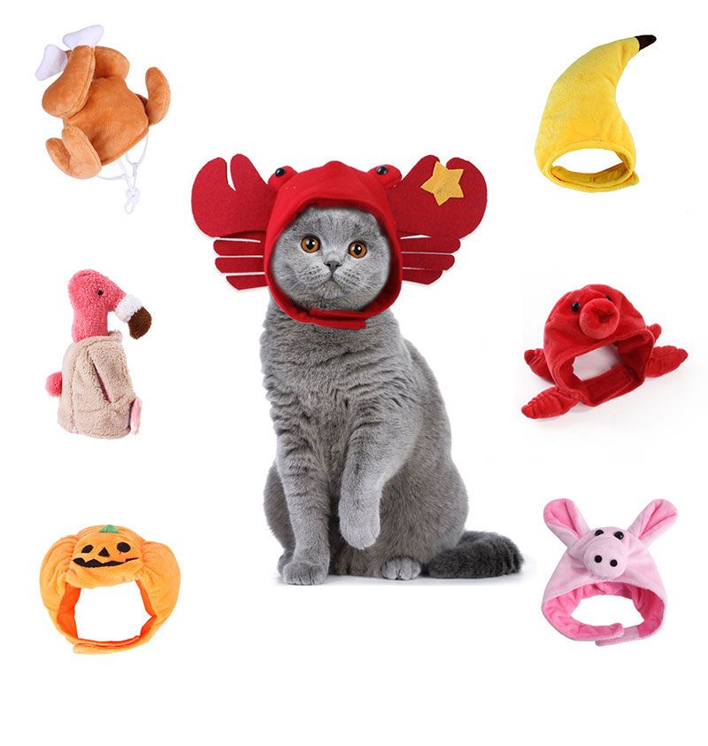 Christmas Festival Pet Hat For Cats Animal Shape Personalized Costume Small Dog Accessories Winter Warm Headwear Kitten Cap_voghion.com