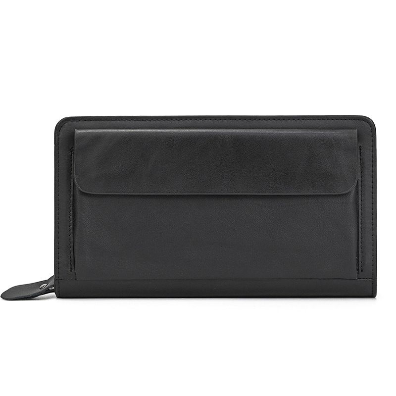 Herren Clutch Tasche Handgelenktasche Business Geldbörse mit Handschlaufe Große Kapazität Herren Clutch Crazy Horse Leder Retro Clutch Tasche Erste Schicht Rindsleder_voghion.com
