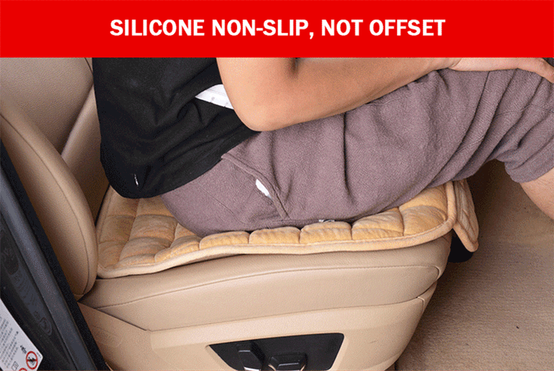SEAMETAL Plush Cover Ultra-Soft Cushion Anti Slip Car Seat Protector Mat Universal For Sedan Suv Truck Pick-Up_voghion.com