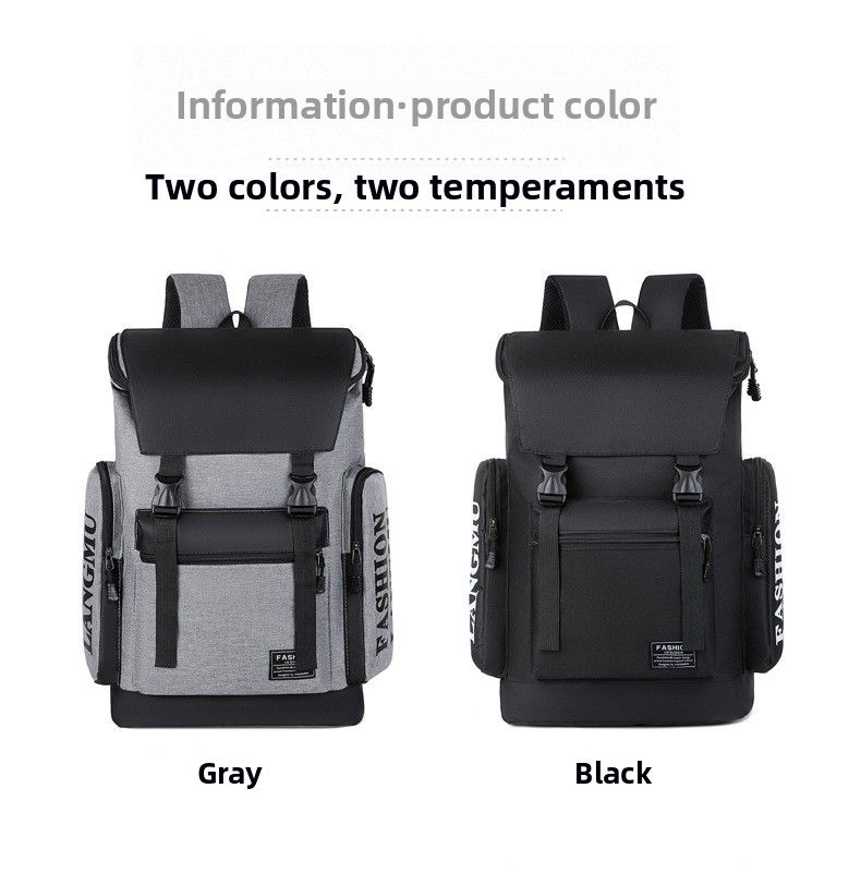 Large Capacity Computer Bag Backpack Men's Schoolbag Casual Multi-functional Backpack_voghion.com
