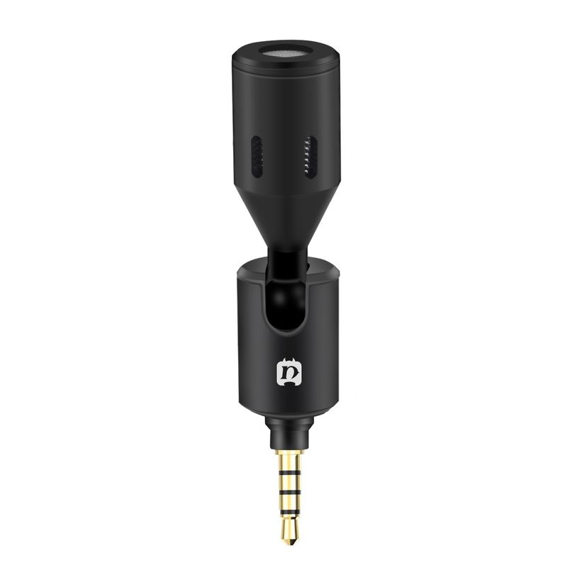 3.5mm Jack Mobile Phone Single Directional Adjustable Microphone(Black)_voghion.com