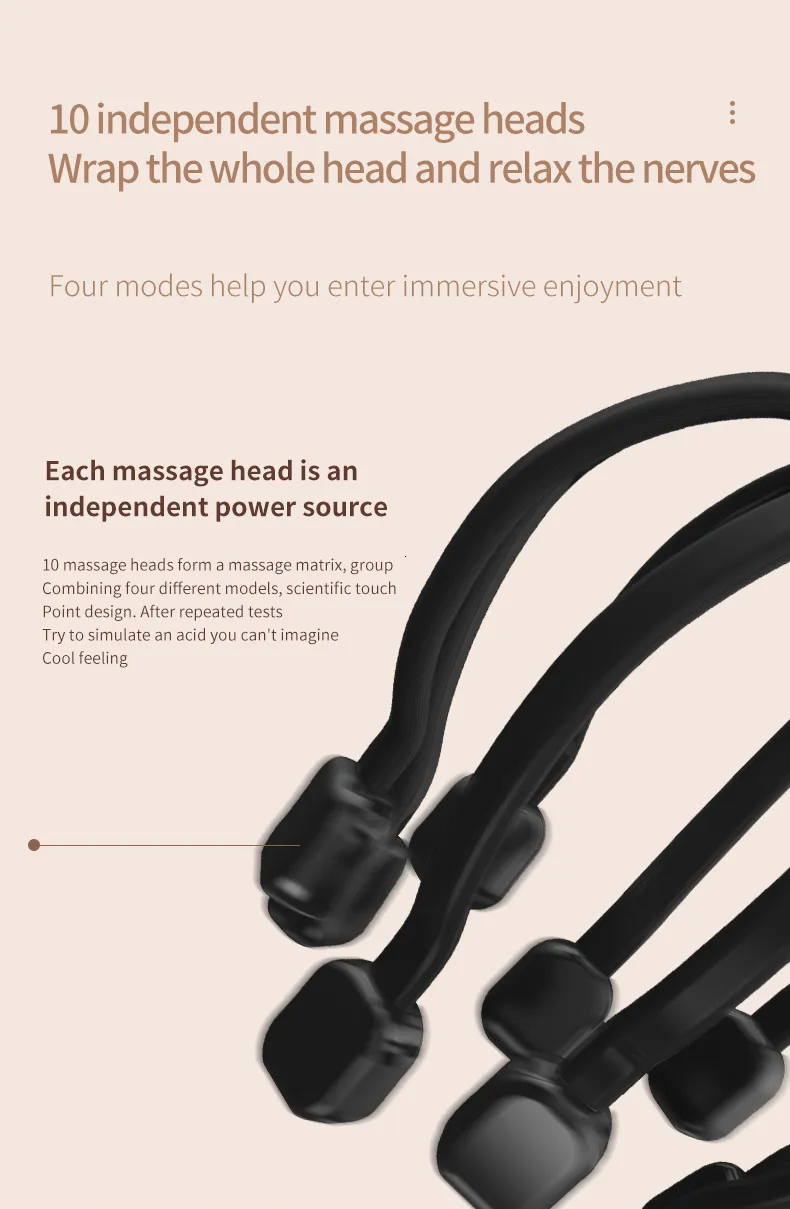 Kopfmassagegerät Octopus Kopfhaut Kopfmassagegerät Elektrisches Massageinstrument mit Bluetooth-Musikvibration zum Entspannen von Stress_voghion.com