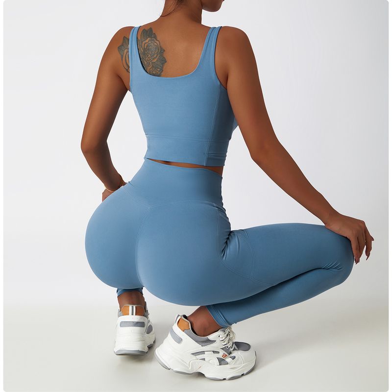 Vêtements pour femmes Pantalon de yoga respirant taille haute pour levage des hanches Portez un pantalon de sport serré avec poche, un pantalon de fitness à séchage rapide_voghion.com