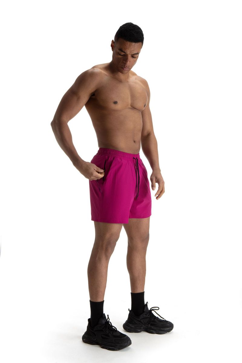 Men's Quick-Dry Running Shorts - Lightweight & Breathable For Gym Jogging & Beach (Elastic Waist 5" Inseam Black/Blue)_voghion.com
