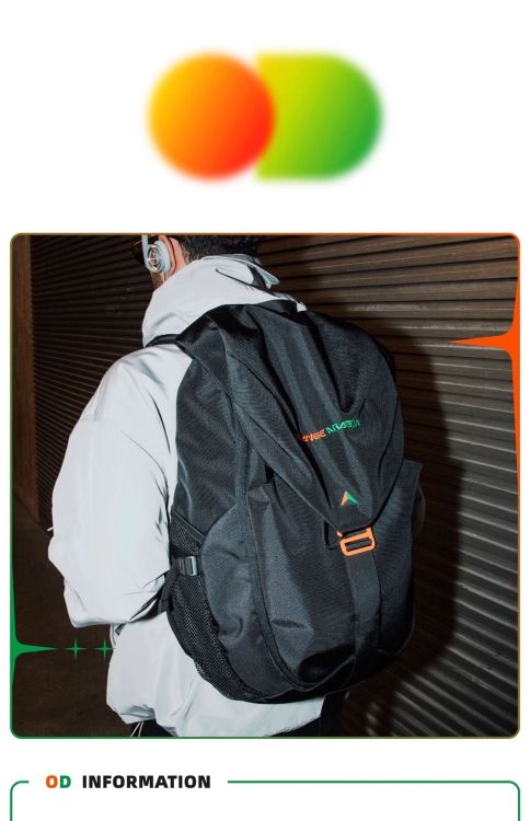 Shield Mark Outdoor Functional Sports Nylon Waterproof Schoolbag_voghion.com