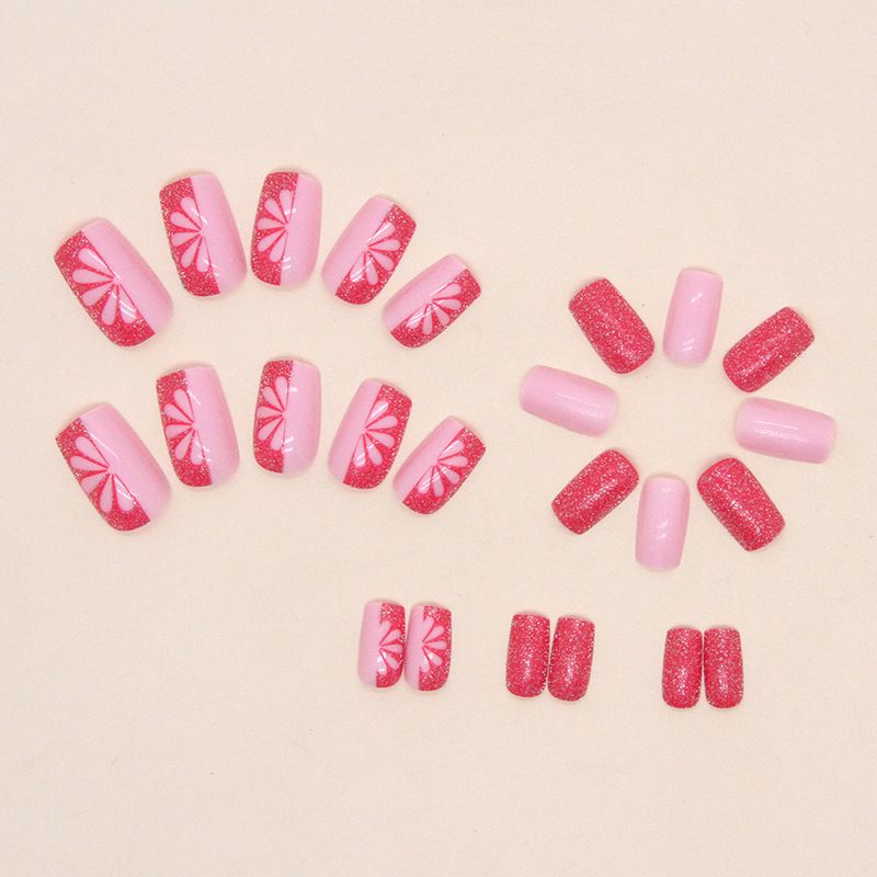 Unghie rosa flash per ragazze, semplici e dolci, in stile Ins, unghie di bellezza_voghion.com