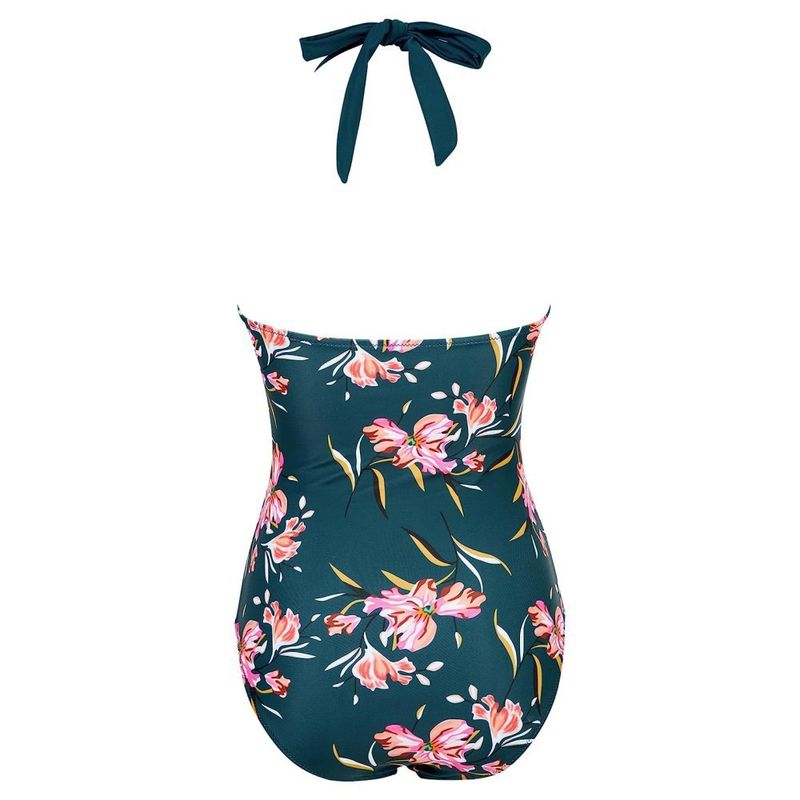 Maillot de bain une pièce moulant à imprimé multicolore pour femme, bikini haut de gamme, maillot de bain pour femme_voghion.com