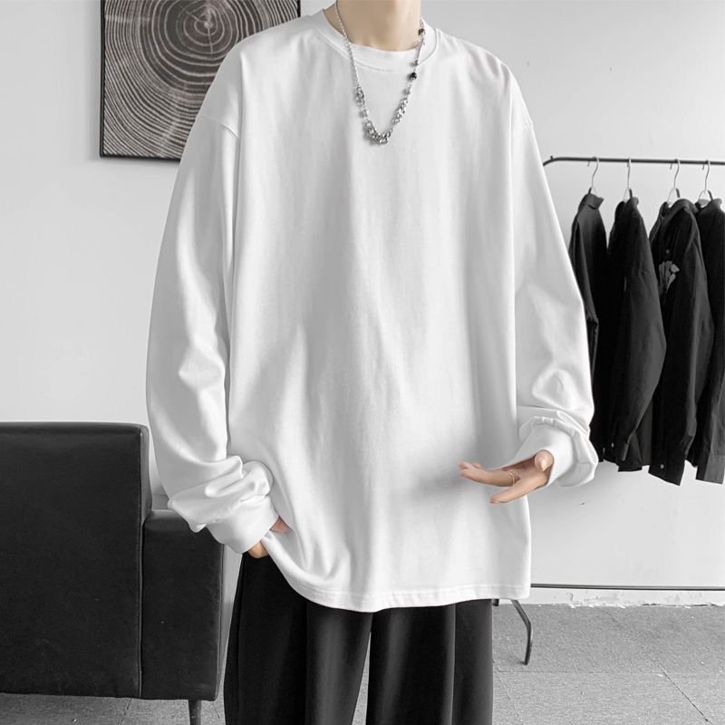 Maglietta a maniche lunghe primaverile e nuova, con stampa musicale, da uomo, strato base elegante, capospalla autunnale_voghion.com