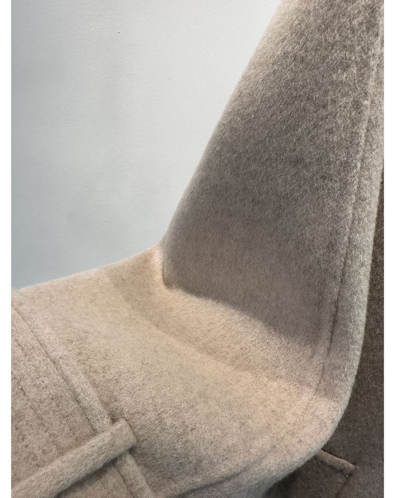 Trench double-face di lusso in misto cashmere e seta per donna – Elegante design con spalle scese, cappotto lungo aderente con drappeggio lusinghiero_voghion.com