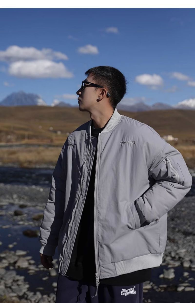 Winter Bestickte Buchstaben Verdickte Baseball Warme Herren Baumwolle Trendy Marke Arbeitsjacke Kältefeste Kleidung_voghion.com