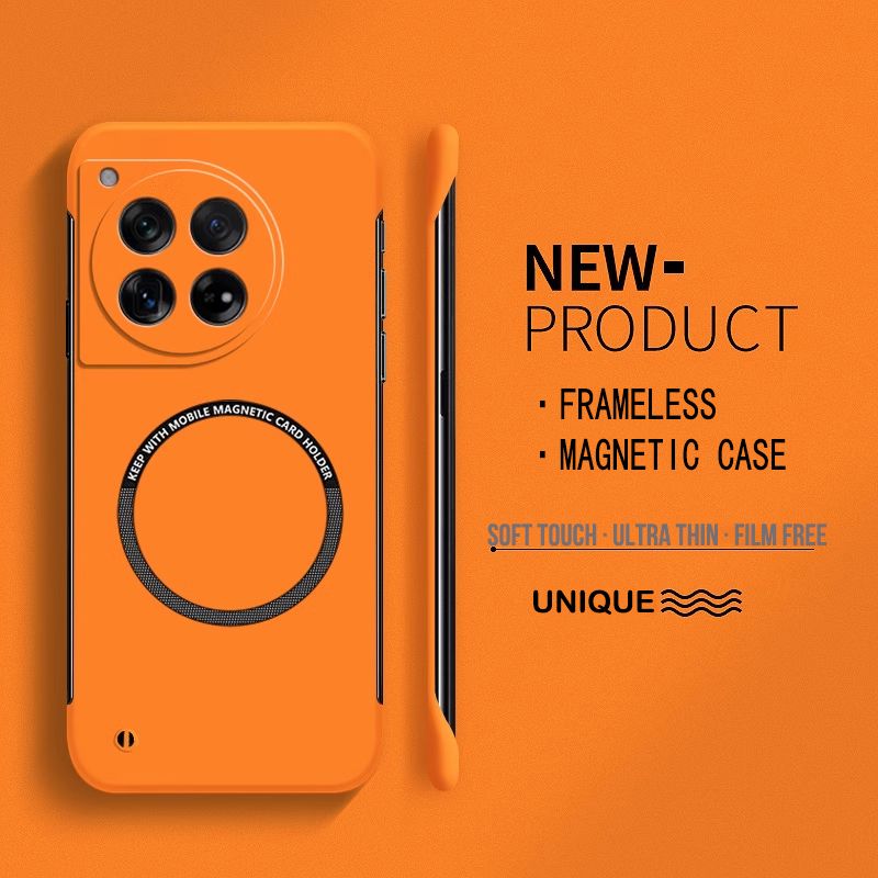 Ultradünne PC-Magnethülle ohne Rahmen für Magsafe Oneplus 12 12R 11 11R 10T 10R 10 Po Matte Colo Solid_voghion.com