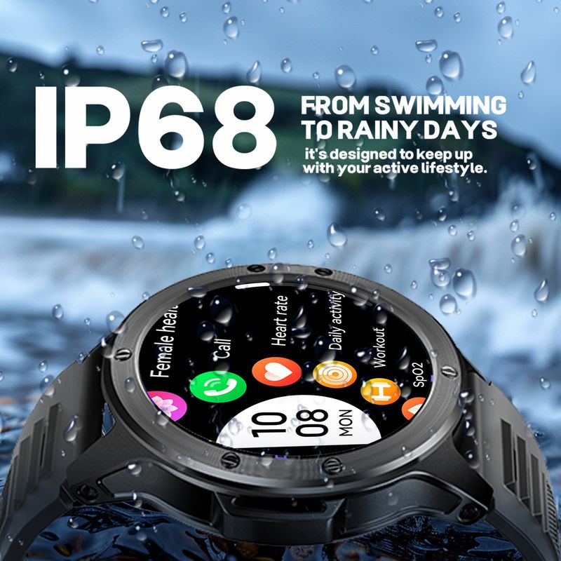 V21 Smart Outdoor Three-Proof Sports Men's Watch Bluetooth Call Running Glory Fit_voghion.com