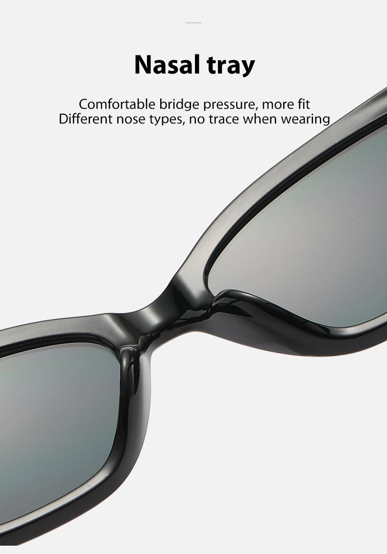 Gafas de sol retro de triángulo con forma de ojo de gato y cara pequeña para mujer, de gama alta, con montura pequeña en color negro, a prueba de sol, con forma de fotografía_voghion.com