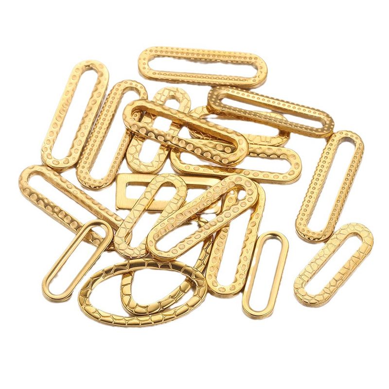 Connettore per orecchini con cornice rettangolare ovale in acciaio inossidabile fai da te, accessori fatti a mano per gioielli_voghion.com