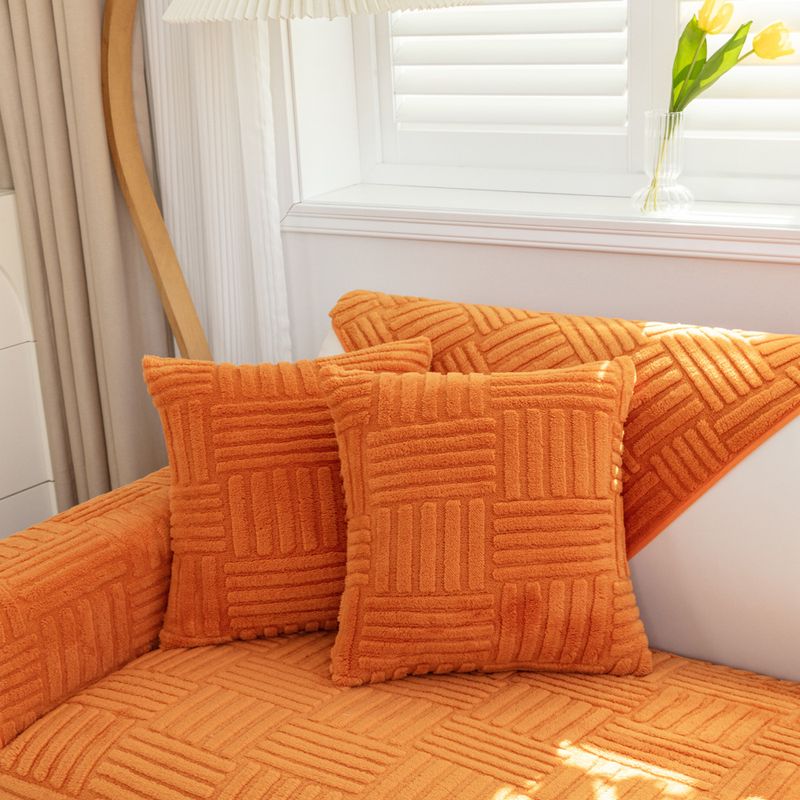 Cuscino per divano in peluche, stile invernale, nordico, antiscivolo, fodera per schienale, moderno e semplice, in pelle invernale._voghion.com