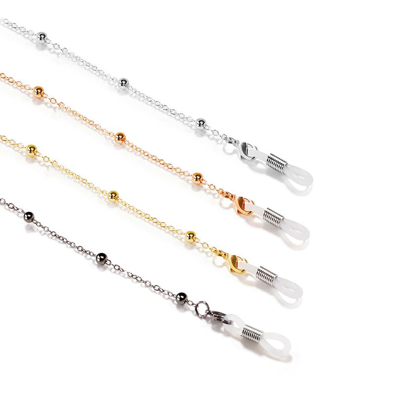 Chic Anti-slip Metal Beaded Reading Glasses Sunglasses Neck Cord Rope Chain_voghion.com