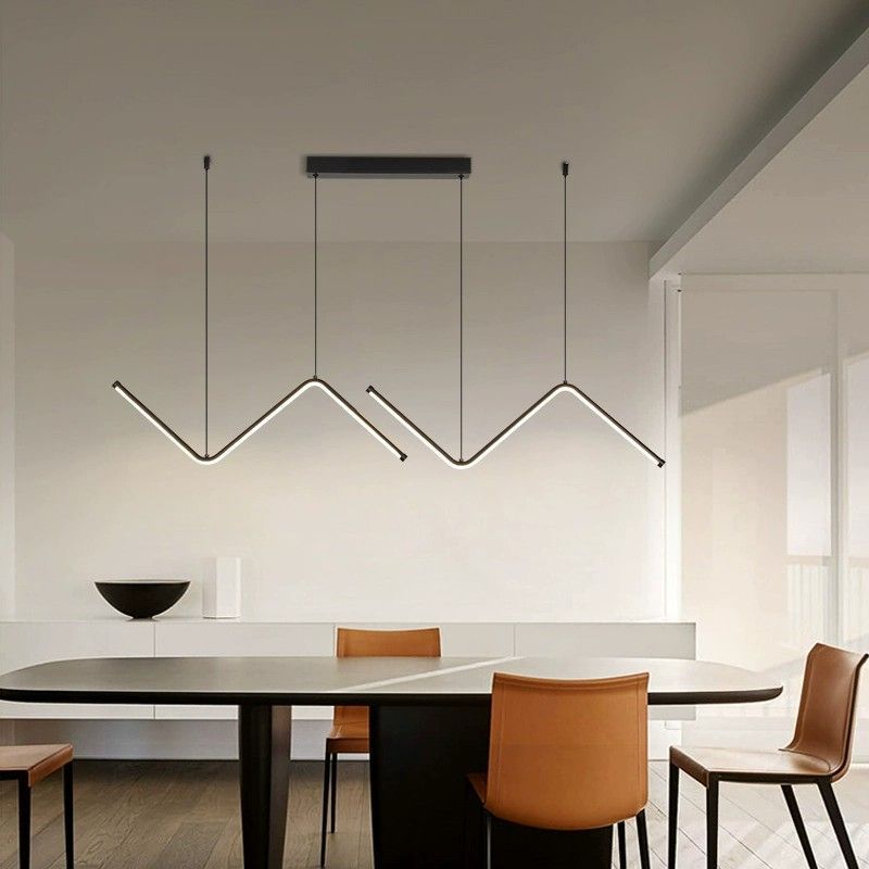 Restaurant Pendant Modern Tea Room Dining Nordic Threaded Minimalist Long Strip Light Luxury Creative Bar Table_voghion.com