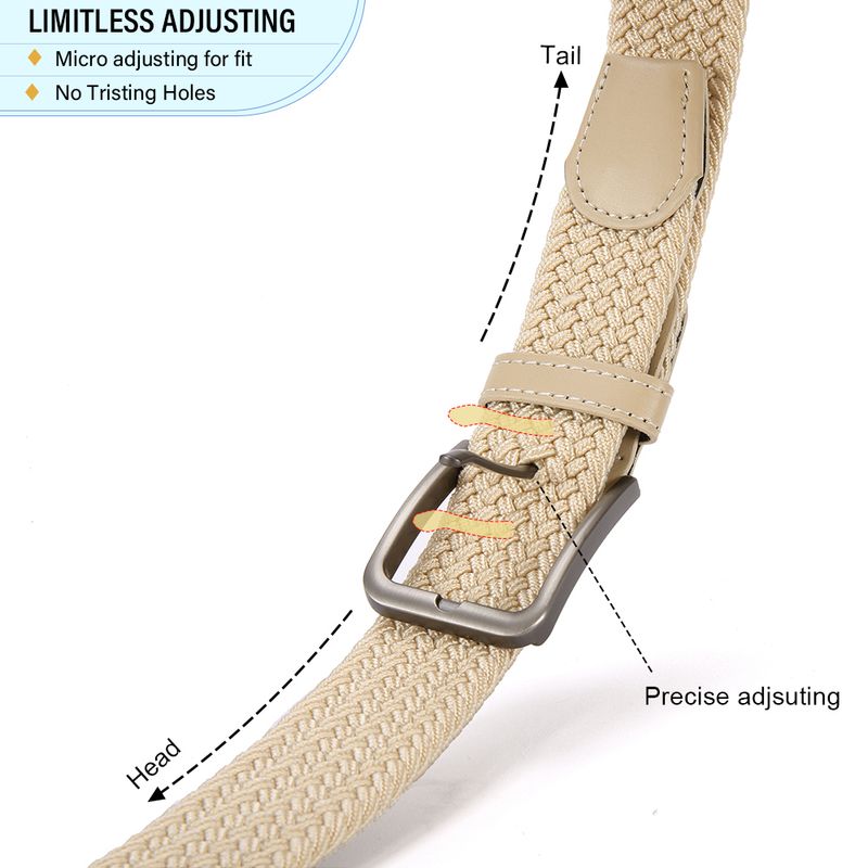 HOT 130CM Men's Elastic Unisex Casual Woven Belts for Outdoor Rock Climbing Training Work Women'S Paired with Jeans Belt_voghion.com