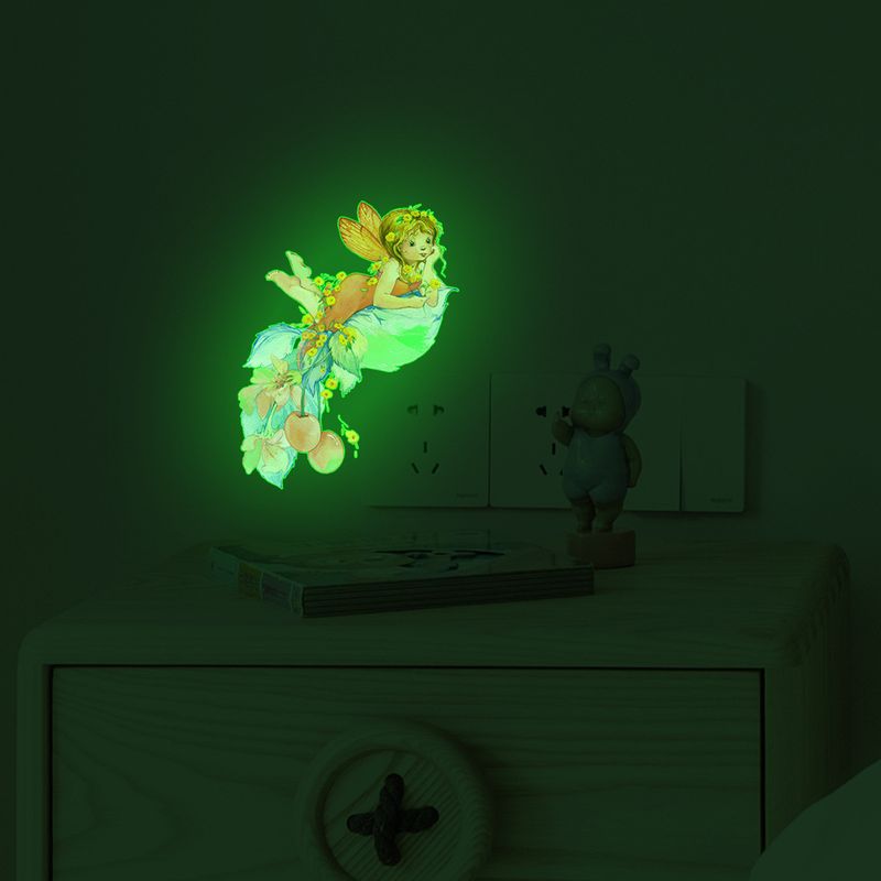 Luce notturna cartone animato pellicola PET interruttore verde casa camera da letto soggiorno adesivo da parete_voghion.com