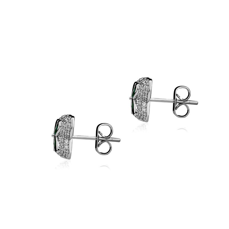 Damenschmuck, vierblättriges Kleeblatt, Ohrstecker mit Pavé-Diamanten, elegantes und stilvolles minimalistisches Design für den Alltag_voghion.com