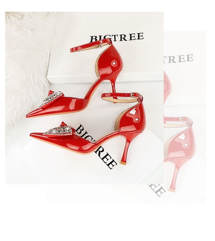 8323-H21 koreai divat bankett üreges magassarkú, sekély szájú hegyes víz gyémánt masniszíj, női szandál_voghion.com