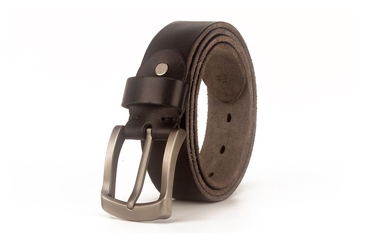 men's Head Layer Cowhide Pin Buckle Washed Handmade Belt Hot Sale_voghion.com