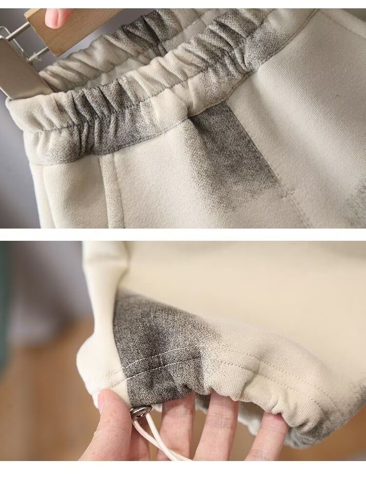 Conjunto unisex de sudadera y pantalón para niños: jersey de mezcla de algodón suave con pantalones deportivos a juego para niños y niñas (3-8 años, 100-140 cm)_voghion.com
