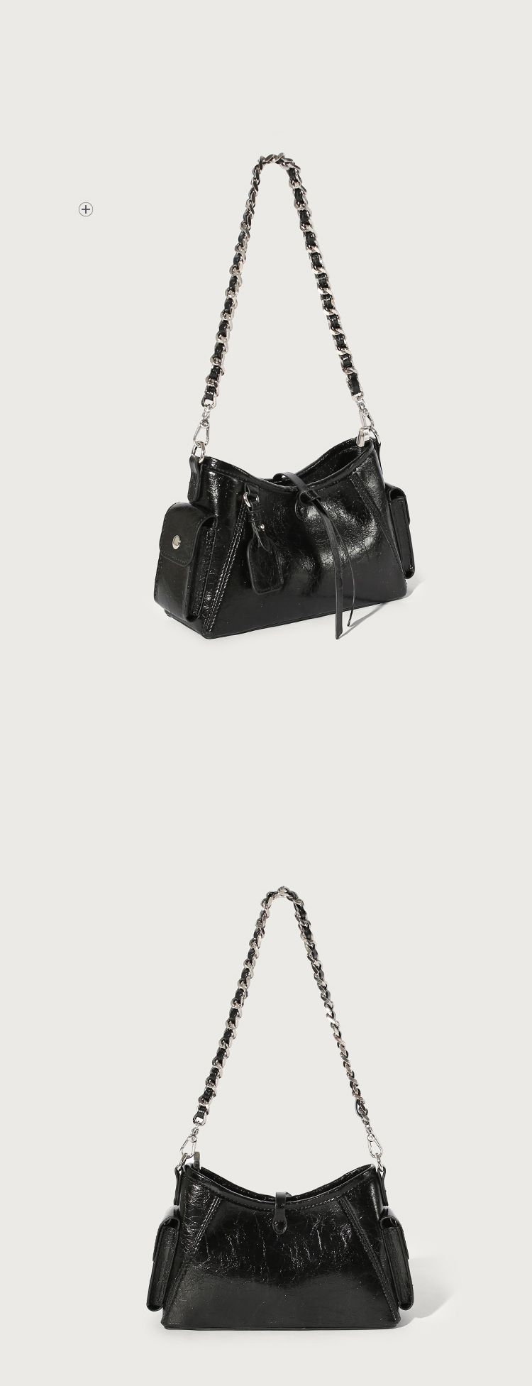 Elegante borsa a tracolla da donna - Borsa a tracolla di medie dimensioni con interni spaziosi, chiusura con cerniera e dettagli di cucitura alla moda per il tempo libero e i viaggi_voghion.com