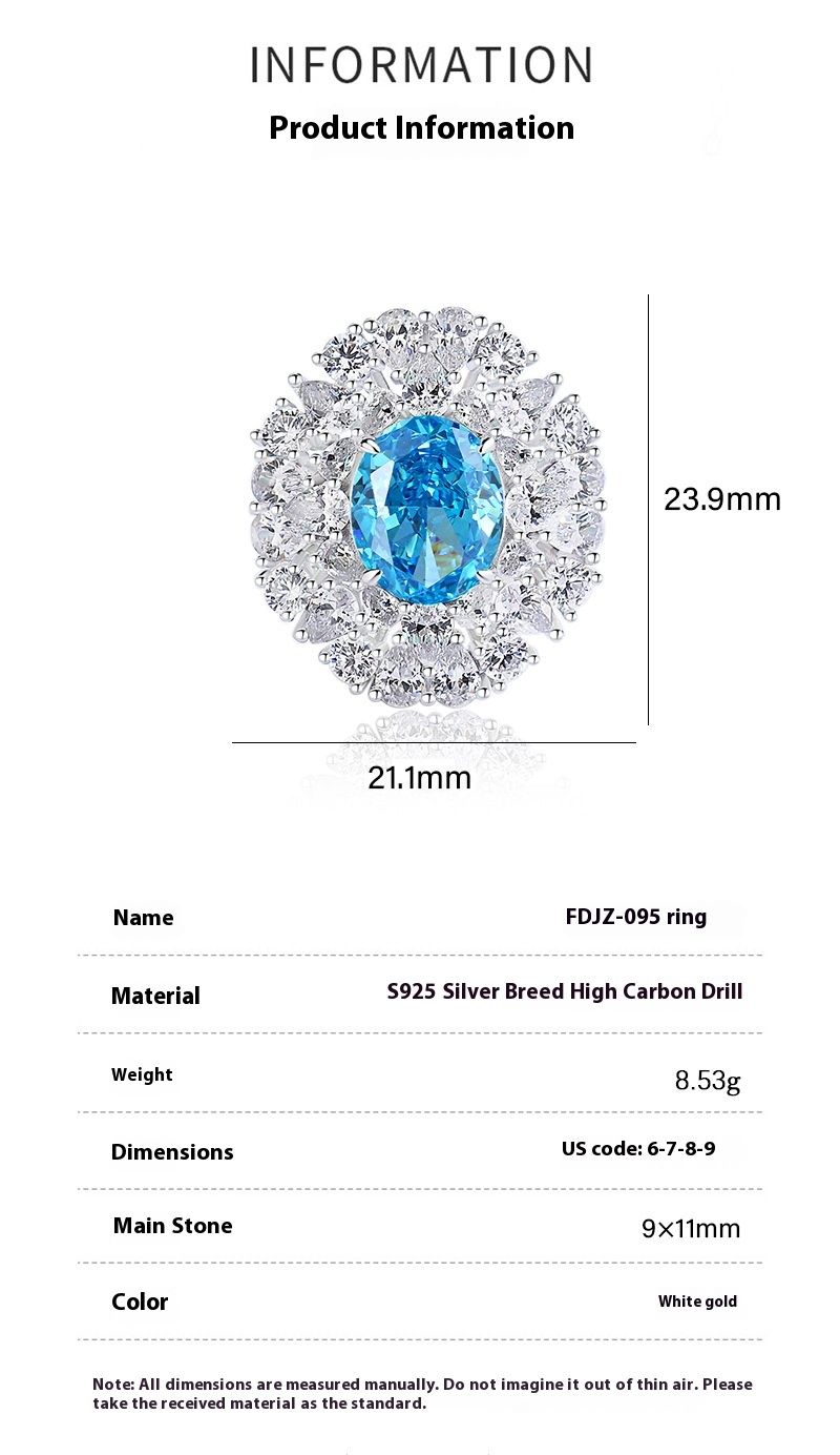 Baifuni Jewelry S Silber Smaragd weibliche Palaibahao Set High Carbon Diamant Ring_voghion.com