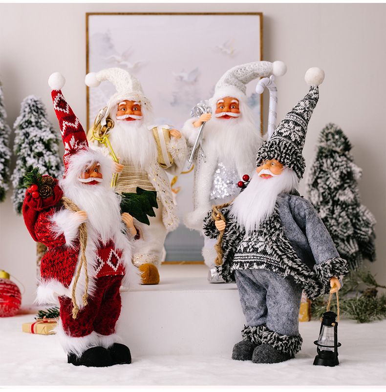 Juldekorationer stående hållning med lampor Christmas resin old man Christmas home decoration ornaments_voghion.com