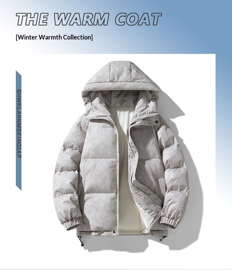 Nordmann 2025 Winter New Unisex Simple Hooded Jacket Warm Cold-Resistant Fashion Versatile Cotton Coat_voghion.com