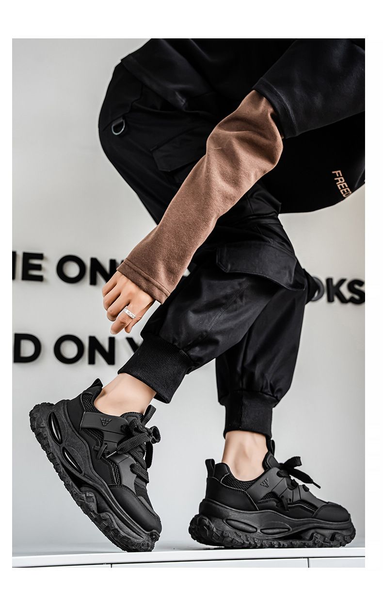 Sneakers da uomo in mesh traspirante - Scarpe da corsa leggere e ammortizzate con rinforzo nascosto in altezza | Scarpe estive casual e da tennis per adolescenti e giovani adulti_voghion.com