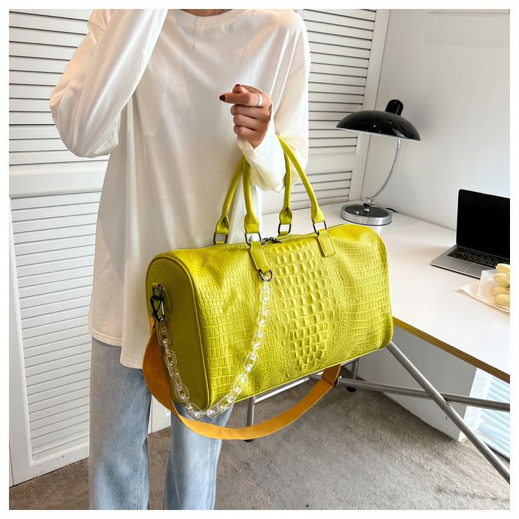 Borsa da viaggio Borsa per viaggi brevi Grande capacità Borsa da palestra impermeabile in morbida pelle Borsa da viaggio leggera_voghion.com