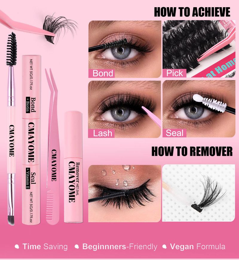 Beauty Essentials Diy Single Tuft Hair Large Capacity 70d 80d 90d Curly Thick Mixed False Eyelashes_voghion.com